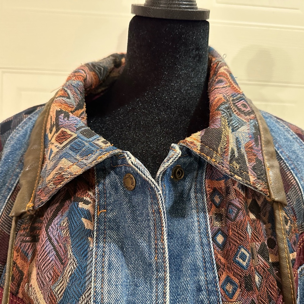 Bohemian Patchwork Denim Jacket - image 1